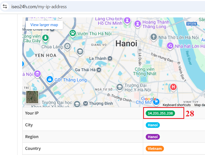 Lấy địa chỉ IP máy tính của Bạn